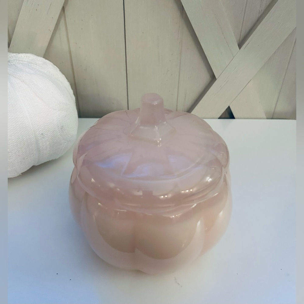 Better Homes & Gardens Salted Coconut Mahogany 3-Wick Glass Pumpkin 30oz Candle - Picture 12 of 13